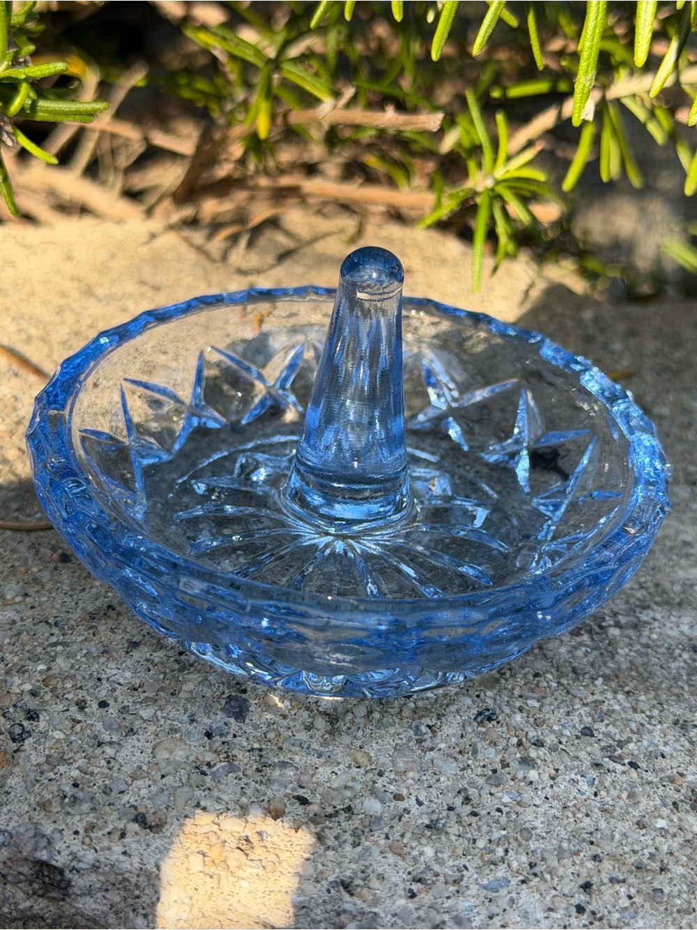 Vintage, Fenton Blue Ring Stand
